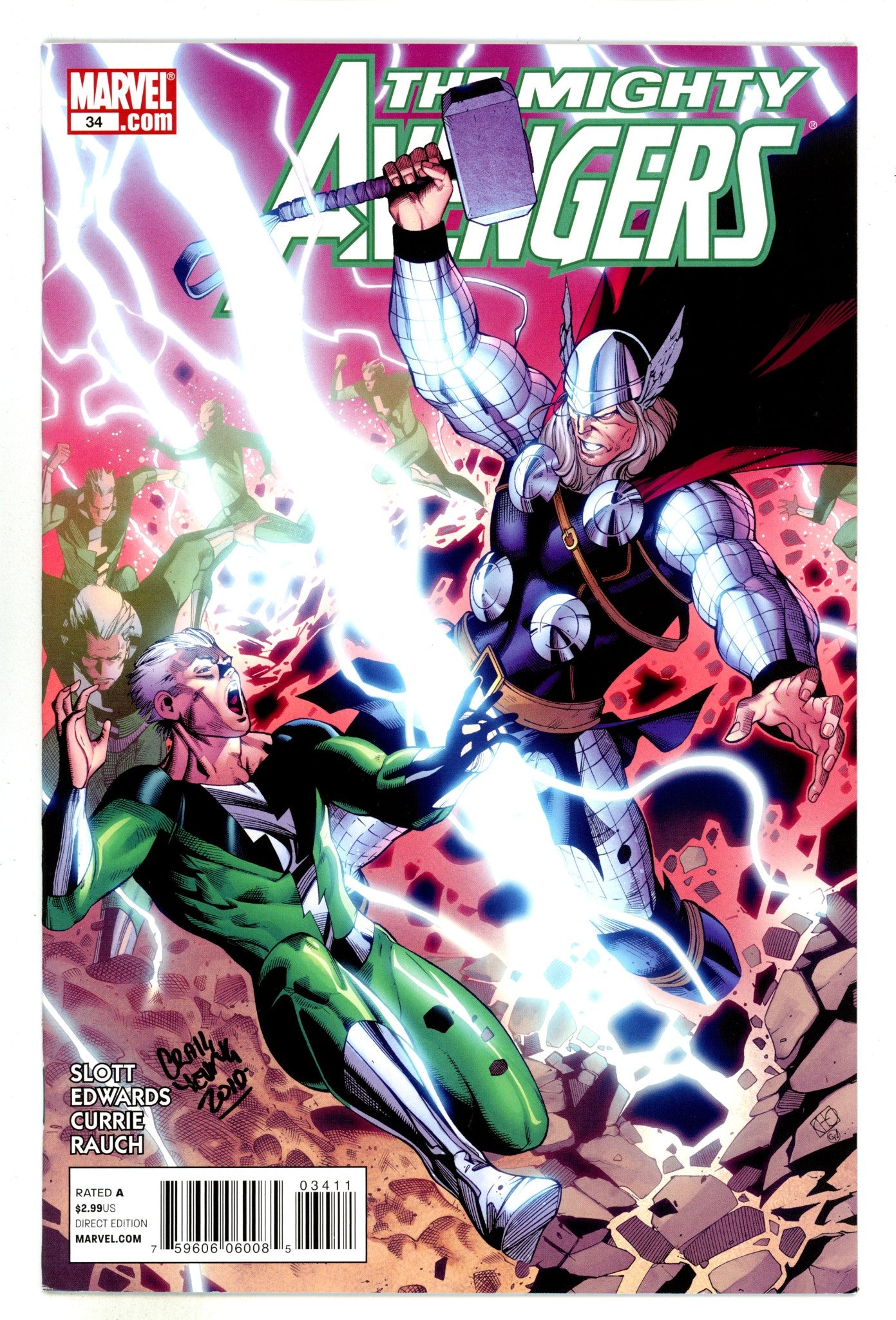 The Mighty Avengers Vol 1 34 High Grade (2010) Signed x1 Cover Craig Yeung 