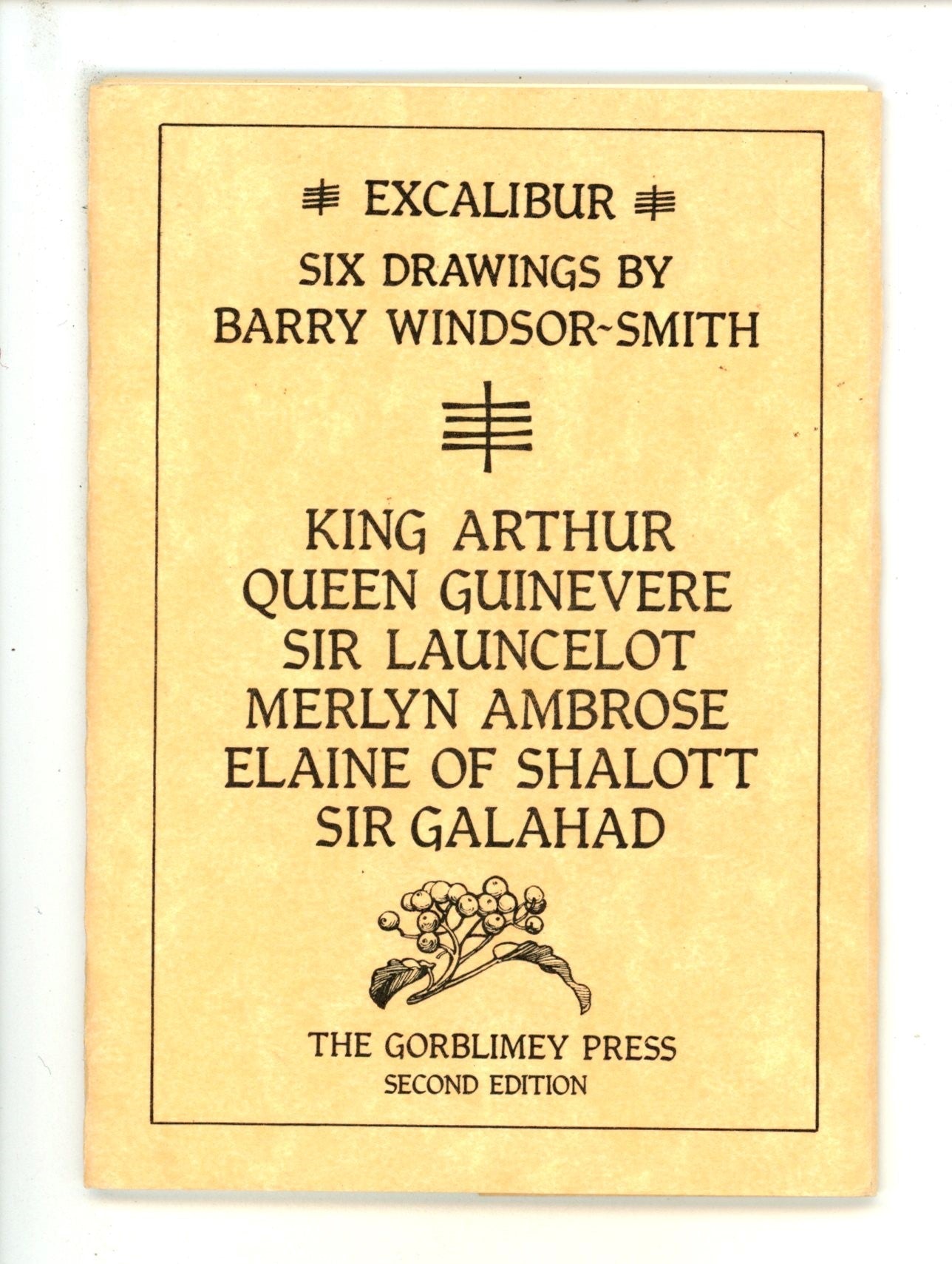 Excalibur: Six Drawings By Barry Windsor-Smith [nn] VF/NM (1978)