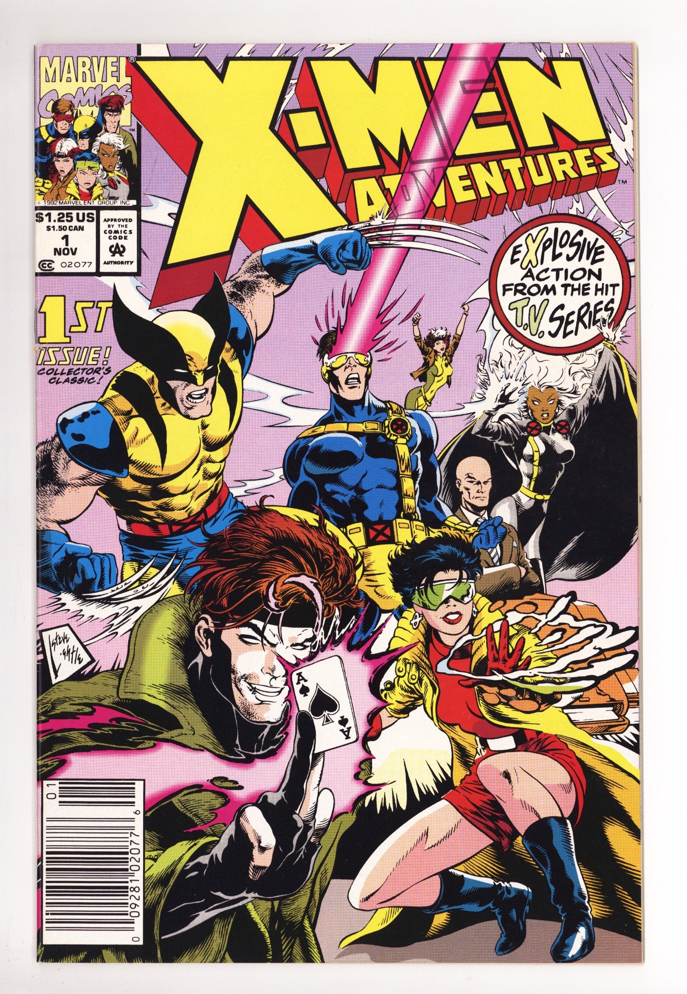 X-Men Adventures Vol 1 1 VF- (7.5) (1992) Newsstand 