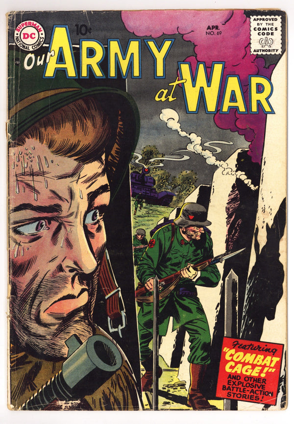 Our Army at War Vol 1 69 FR (1.0) Cover Detached (1958)