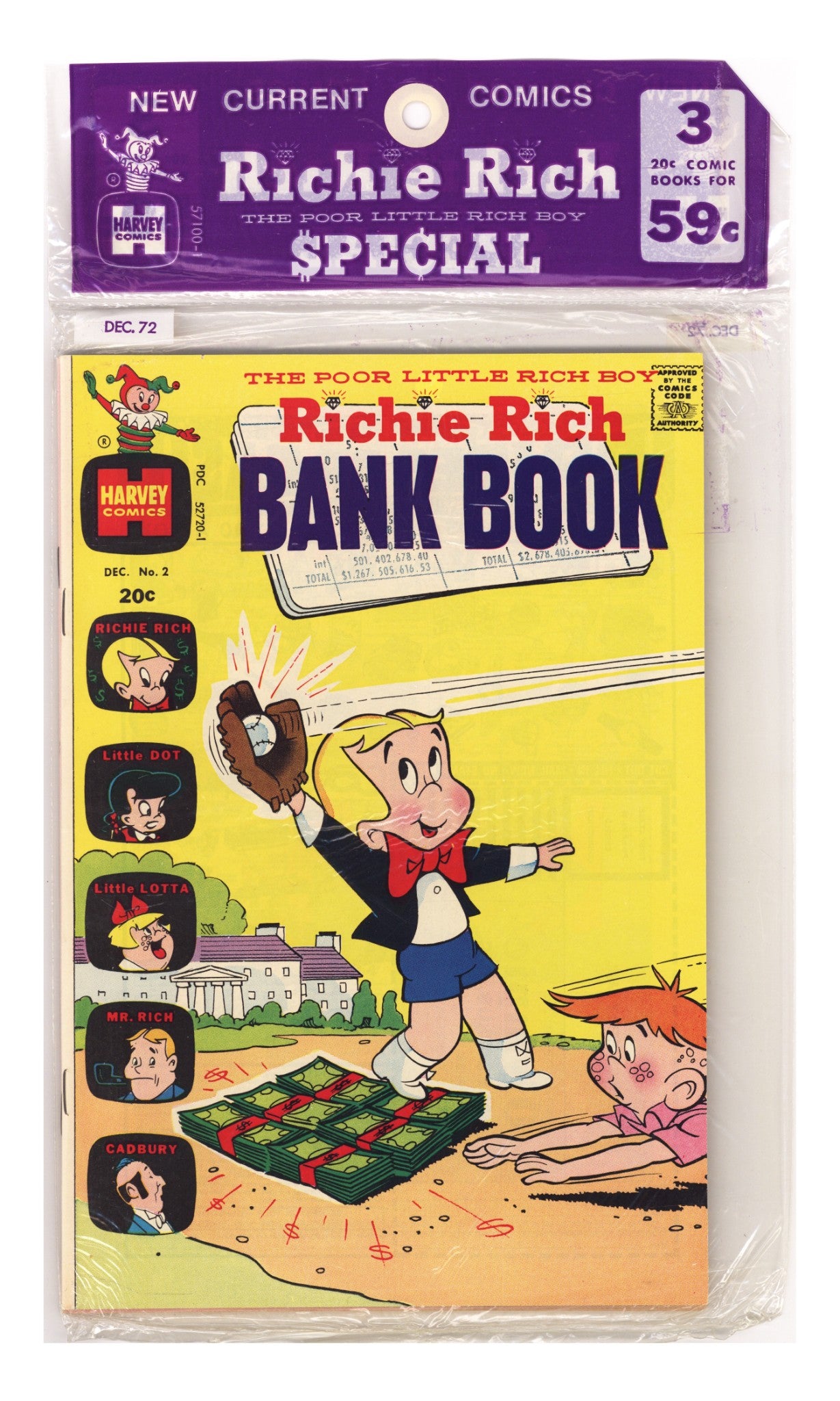 Richie Rich Special 3 Pack DEC-72 New, Sealed (1972) 