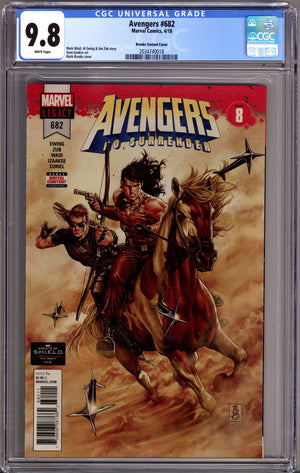 Avengers Vol 7 682 CGC 9.8 (NM/M) (2018) Brooks Secret Variant