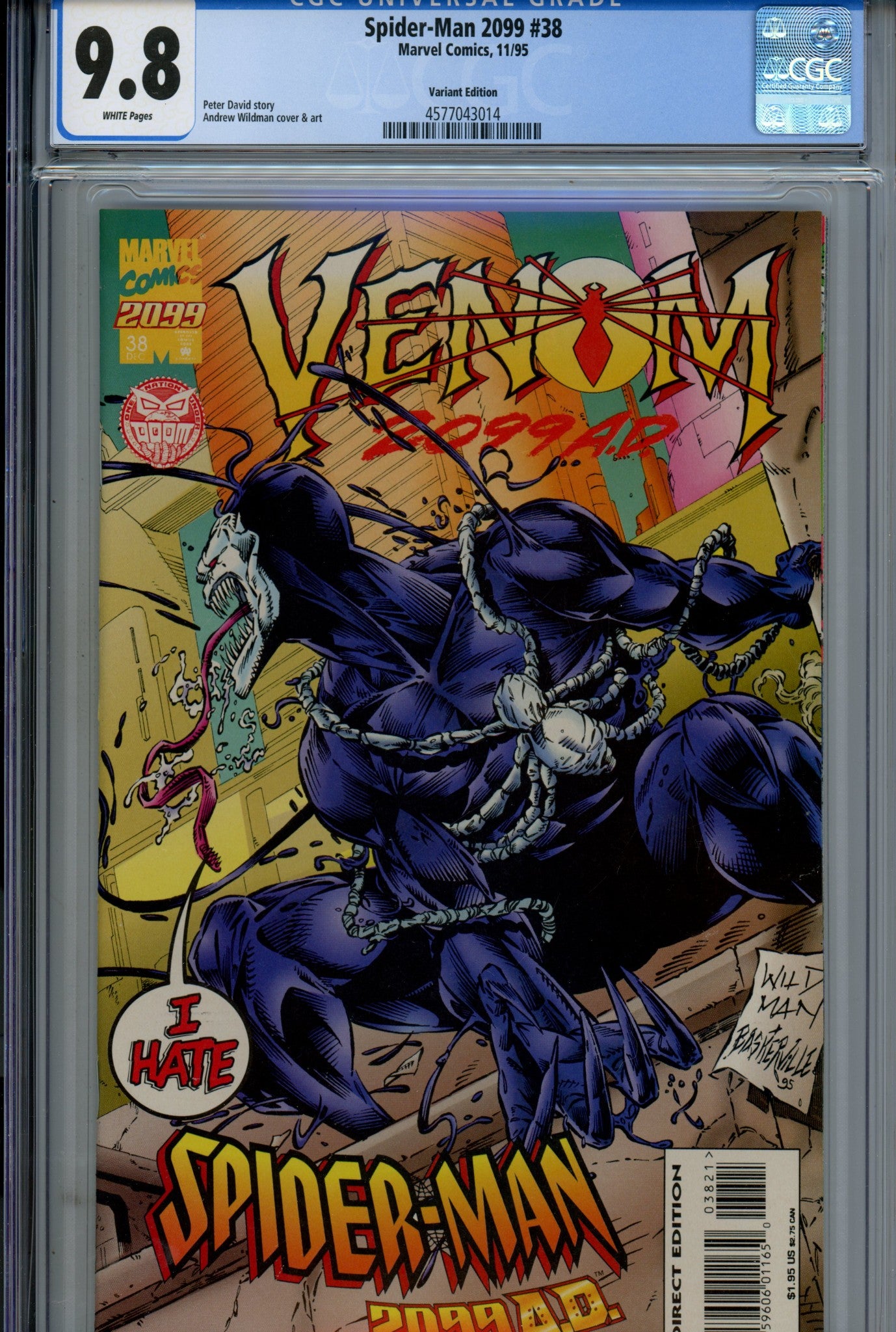 Spider-Man 2099 Vol 1 38 CGC 9.8 (NM/M) (1995) Venom 2099 Variant 