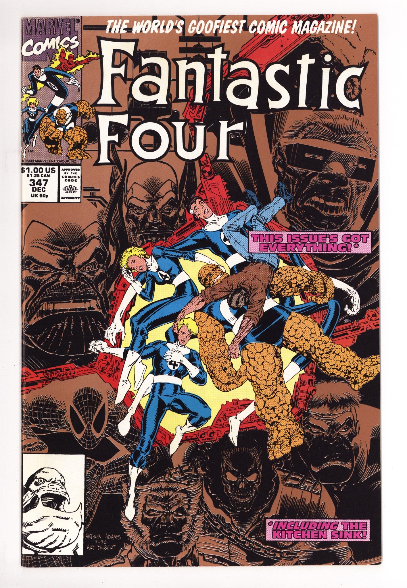 Fantastic Four Vol 1 347  High Grade   (1990)     2nd Print  