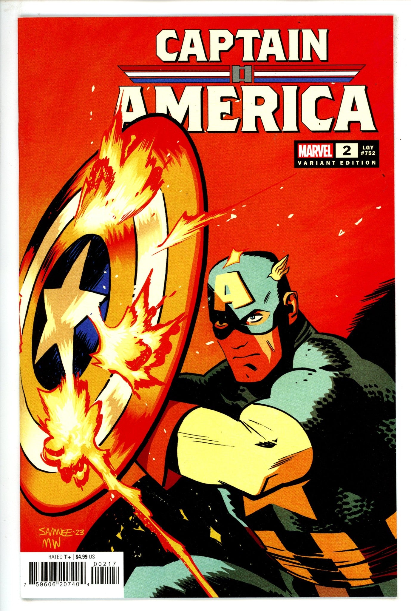 Captain America Vol 11 2 Samnee Incentive Variant NM- (2023)