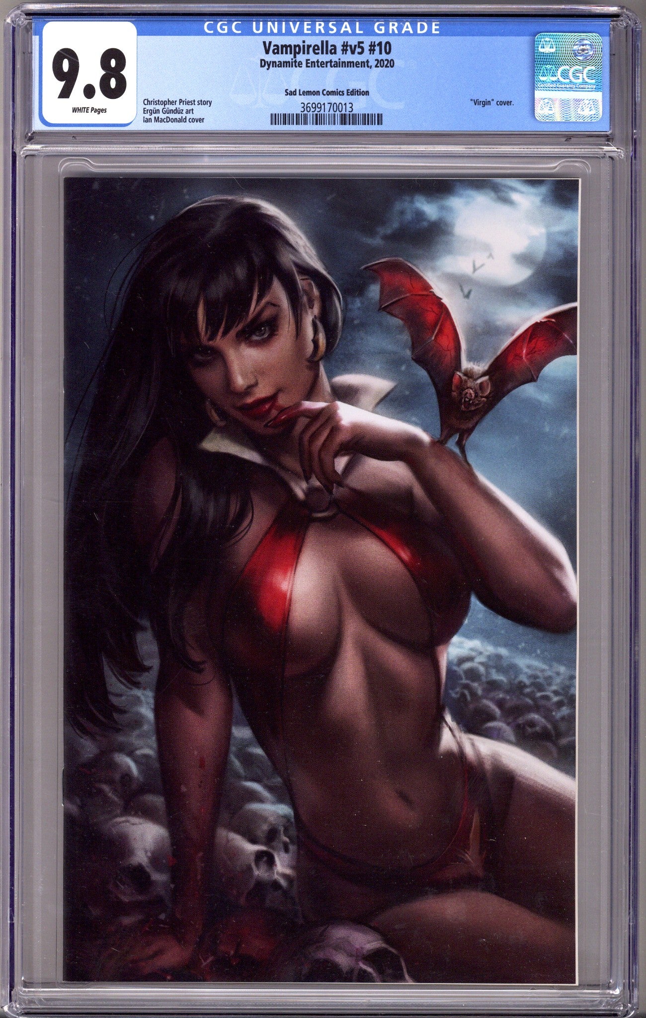 Vampirella Vol 5 10 Macdonald Virgin Exclusive Variant CGC 9.8 (2020)