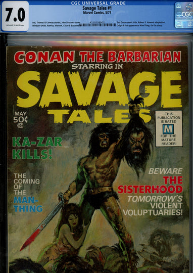 Savage Tales 1 CGC 7.0 (FN/VF) (1971) 