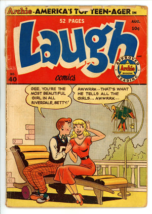 Laugh Comics 40 FR (1.0) Cover Detached (1950) 