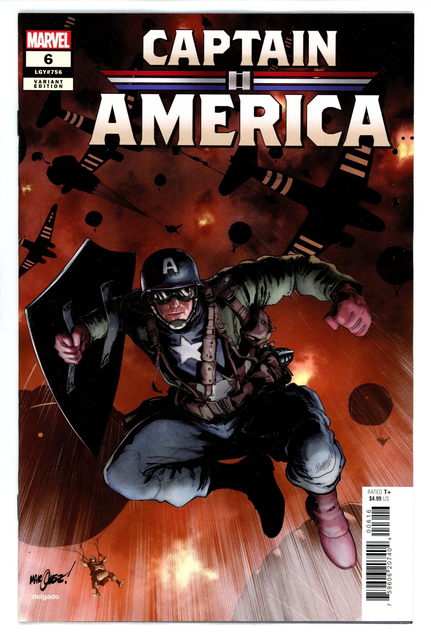 Captain America Vol 11 6 Marquez Incentive Variant NM (2024)