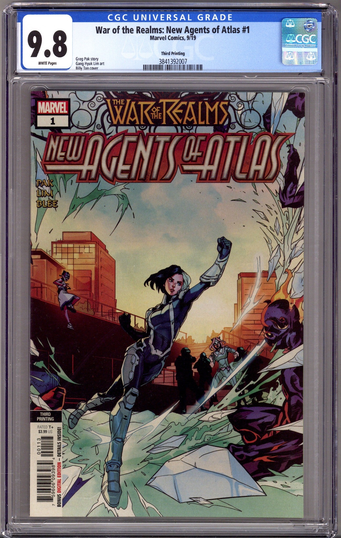 War of the Realms: New Agents of Atlas 1 CGC 9.8 (NM/M) (2019) 3rd Print 