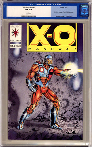X-O Manowar Vol 1 1 CGC 9.4 (NM) Cracked Case (1992)