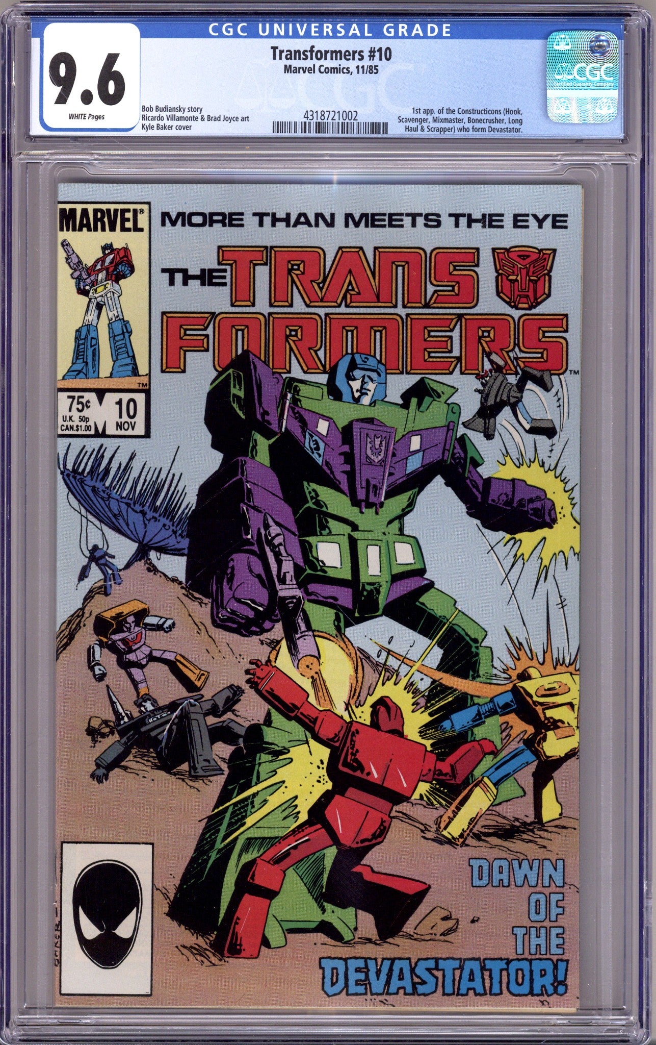 The Transformers 10 CGC 9.6 (NM+) (1985) 