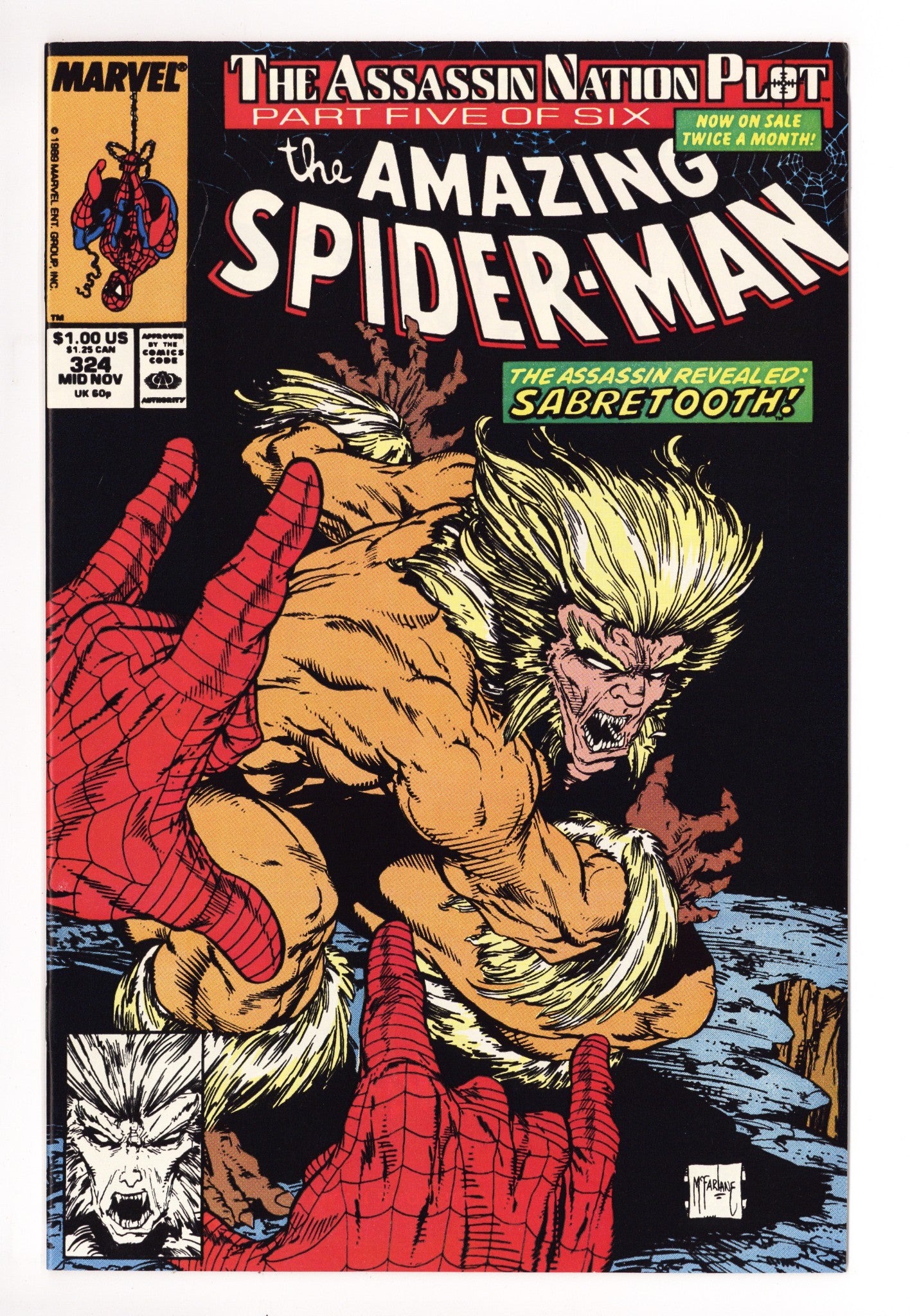The Amazing Spider-Man Vol 1 324 NM- (9.2) (1989) 