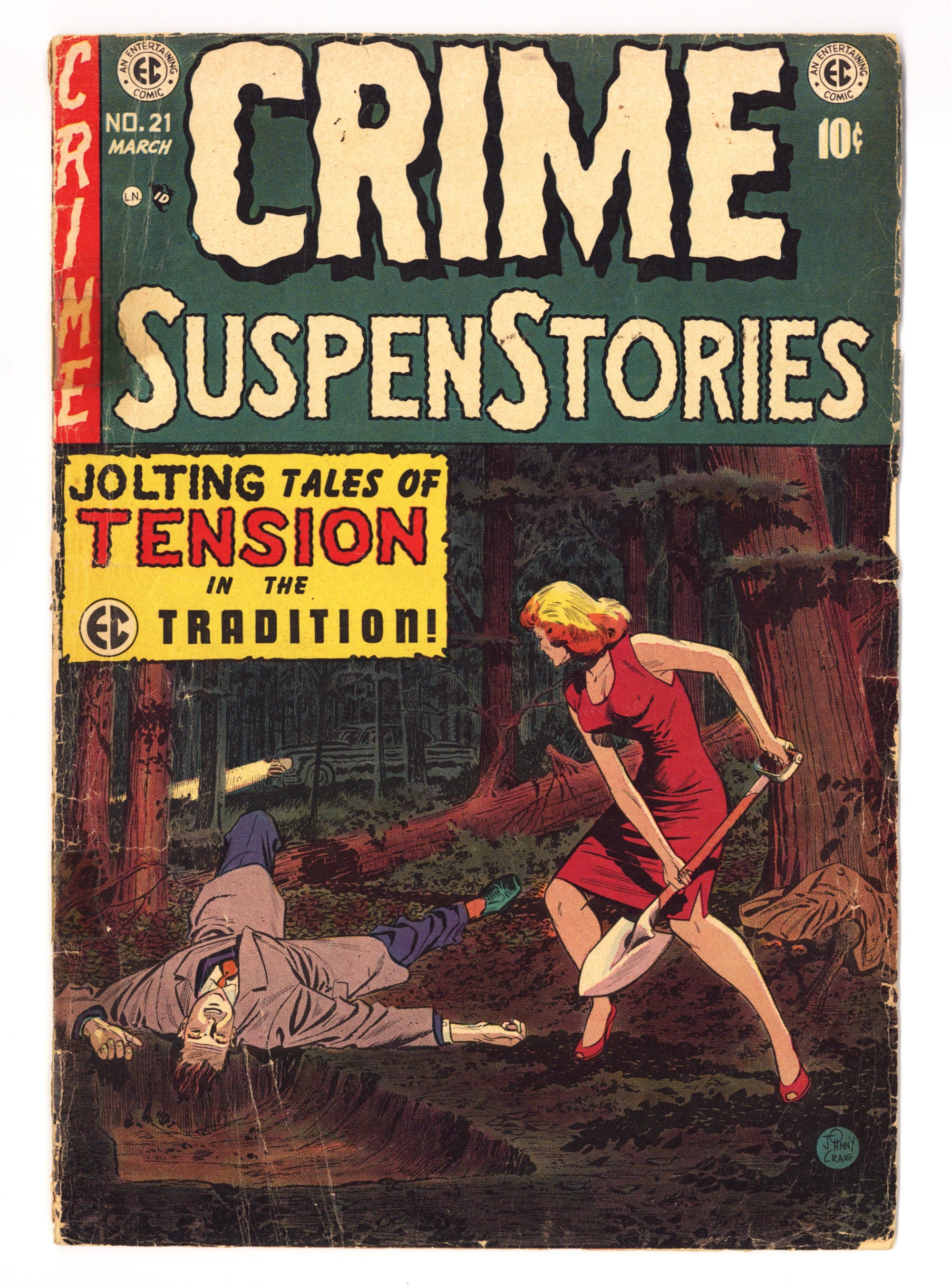 Crime SuspenStories Vol 1 21 GD+ (2.5) Cover Reattached With Tape (1954) 