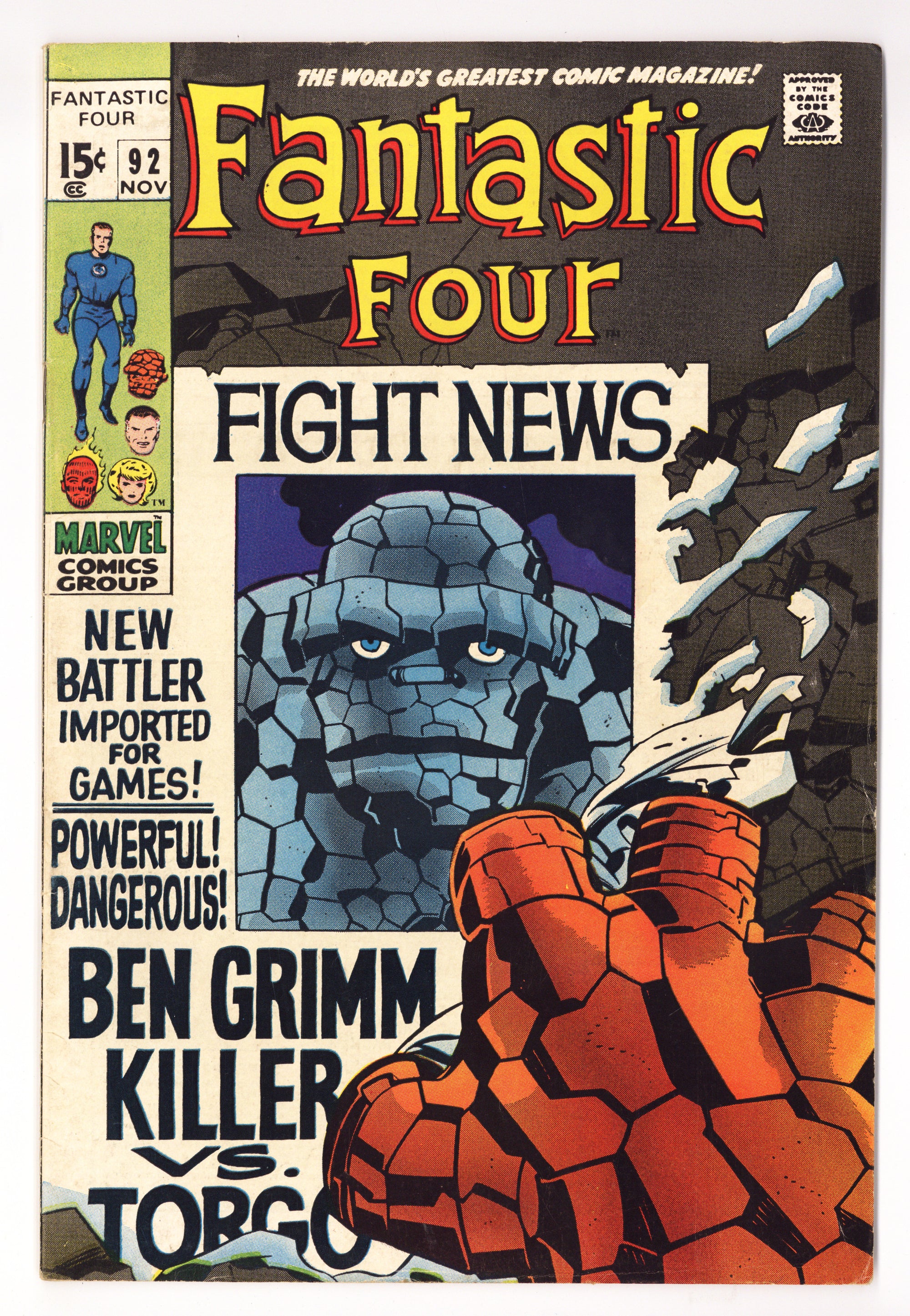 Fantastic Four Vol 1 92  FN- (5.5)   (1969)        