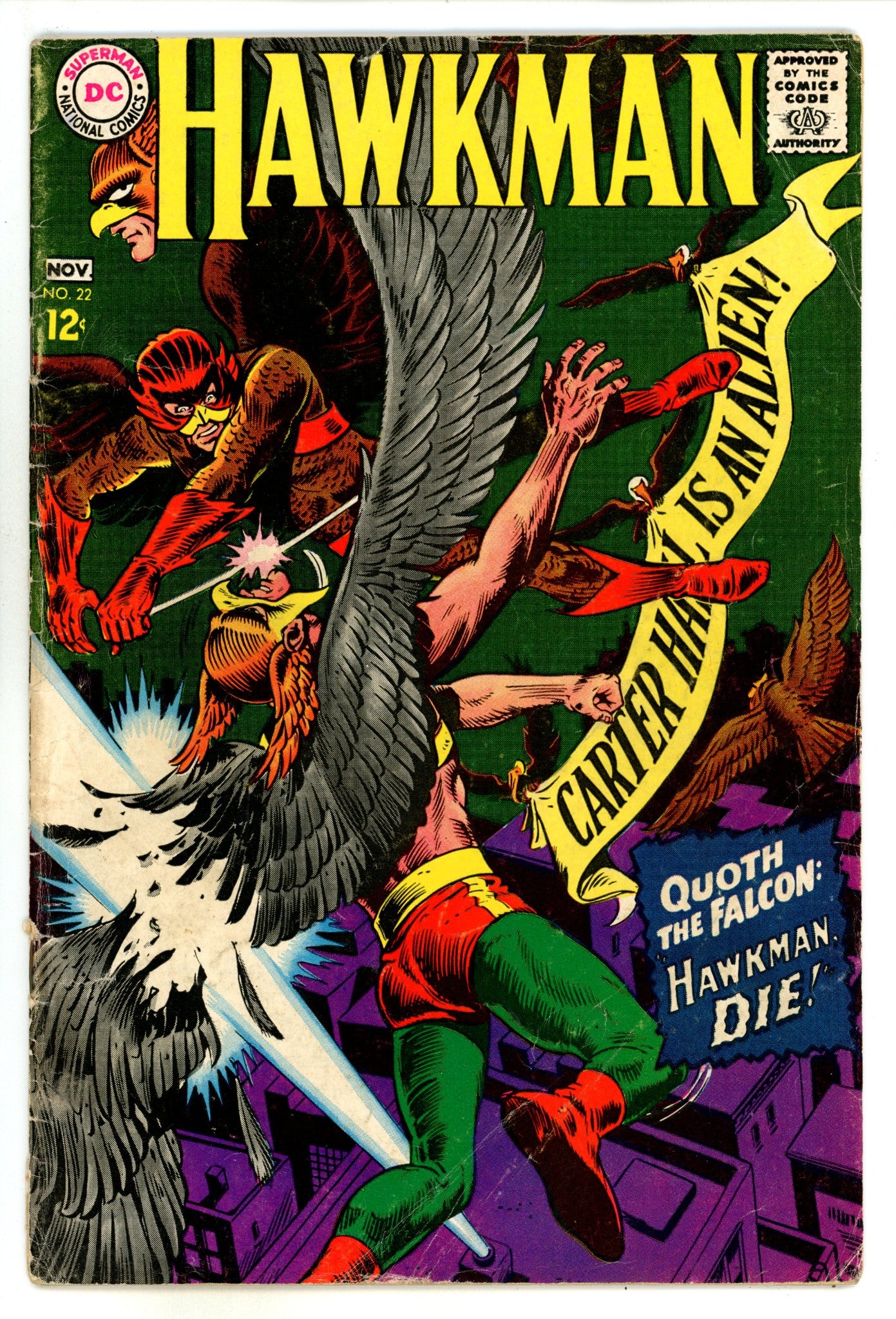 Hawkman Vol 1 22 VG- (3.5) (1967) 