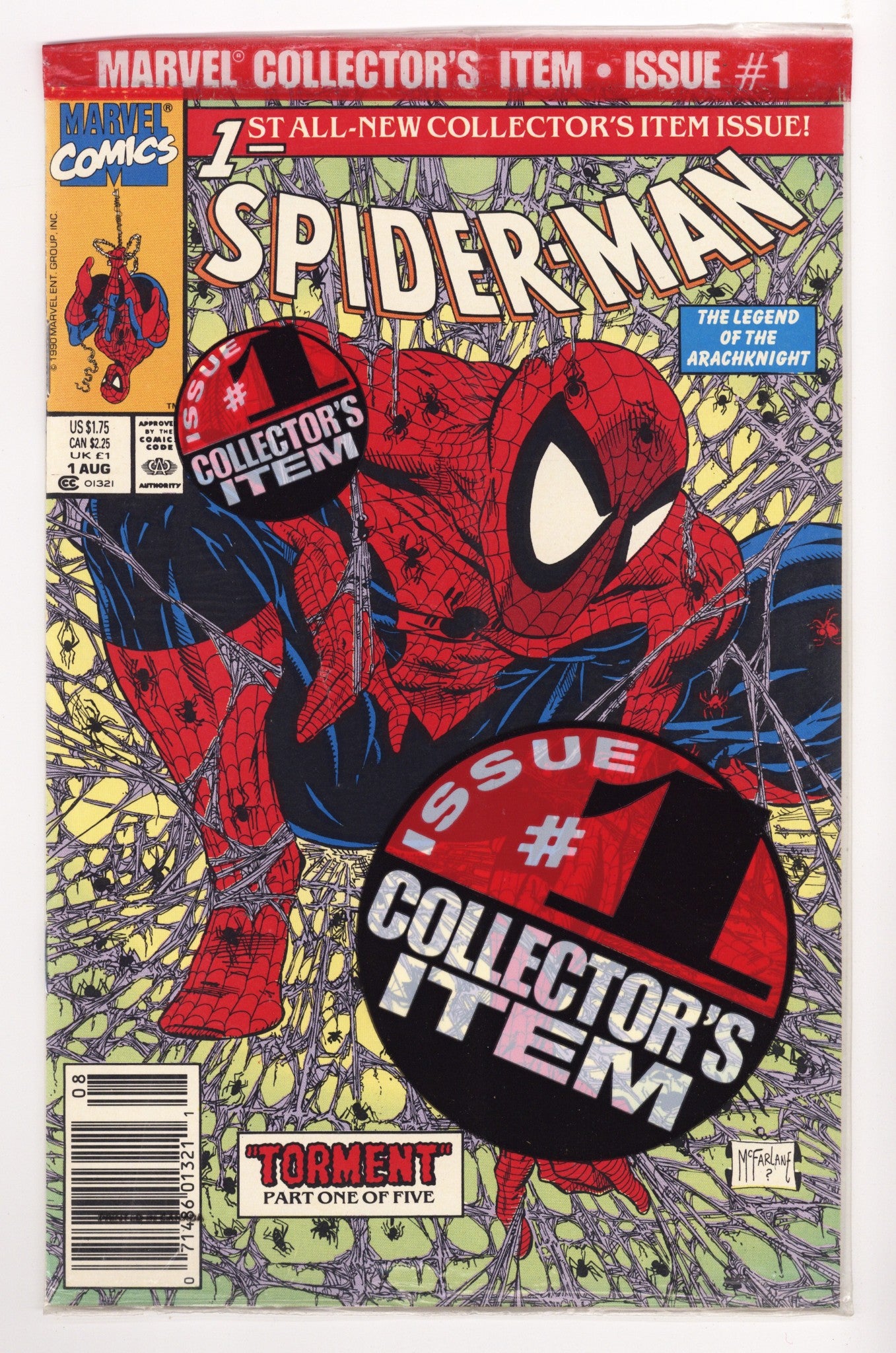 Spider-Man Vol 1 1 New, Sealed (1990) Newsstand 