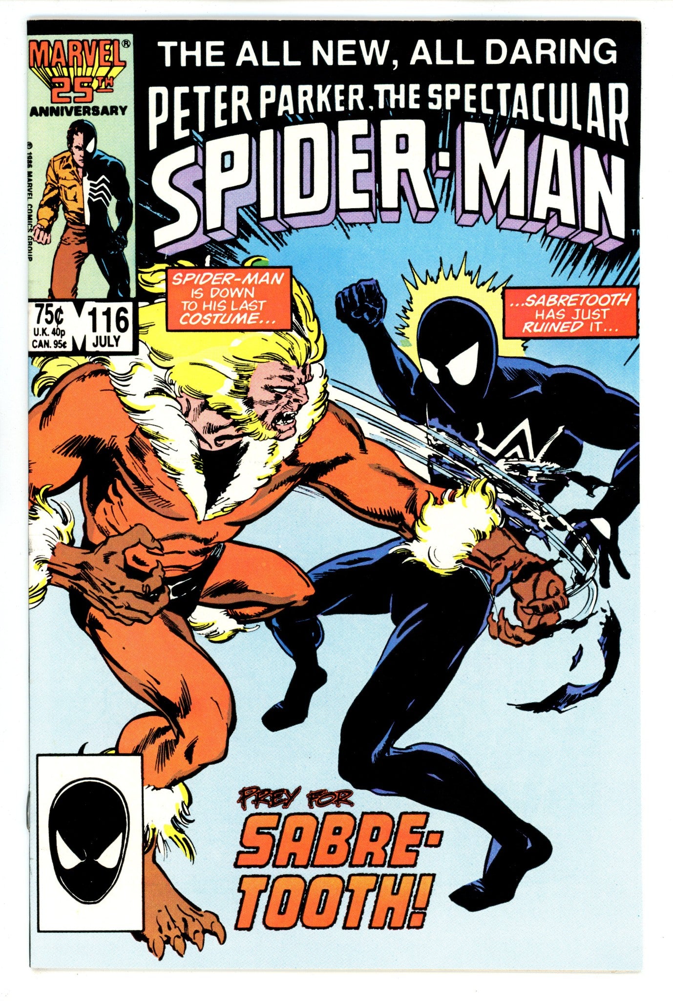 The Spectacular Spider-Man Vol 1 116 NM- (9.2) (1986) 