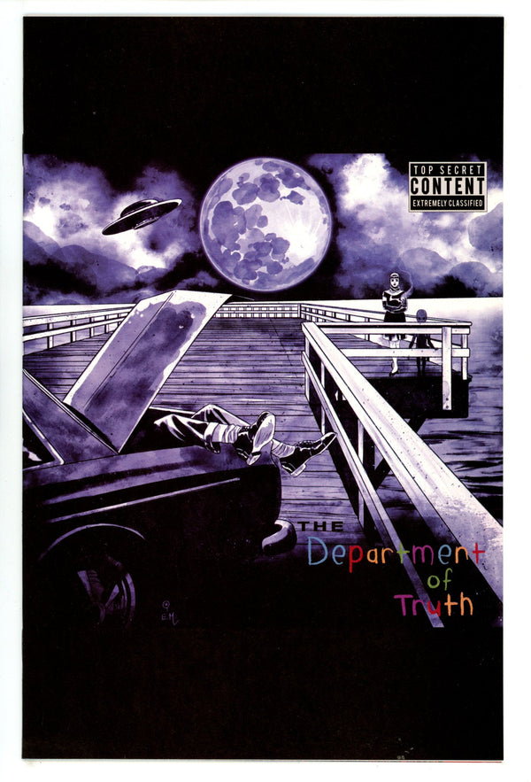 The Department of Truth 7 NM (9.4) (2021) Hutchison-Cates Homage Purple Exclusive Variant