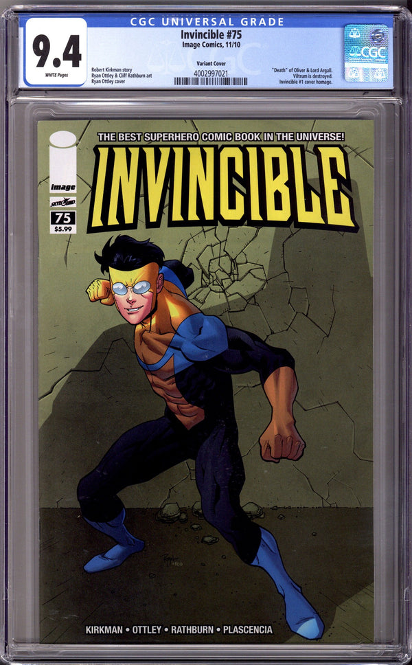 Invincible 75 CGC 9.4 (NM) (2010) Ottley Incentive Variant