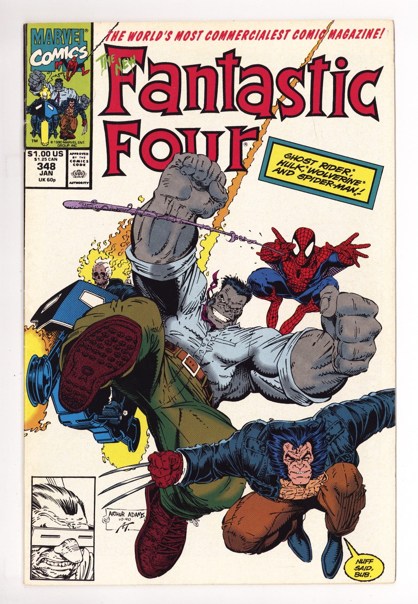 Fantastic Four Vol 1 348  Mid Grade   (1991)        