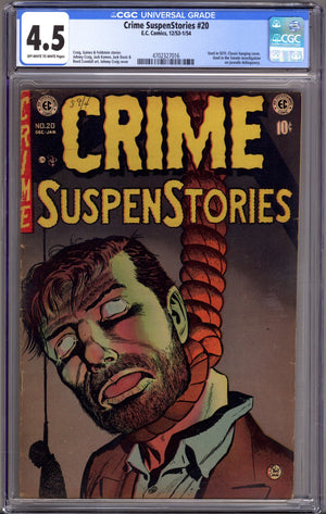 Crime SuspenStories Vol 1 20 CGC 4.5 (VG+) (1953)