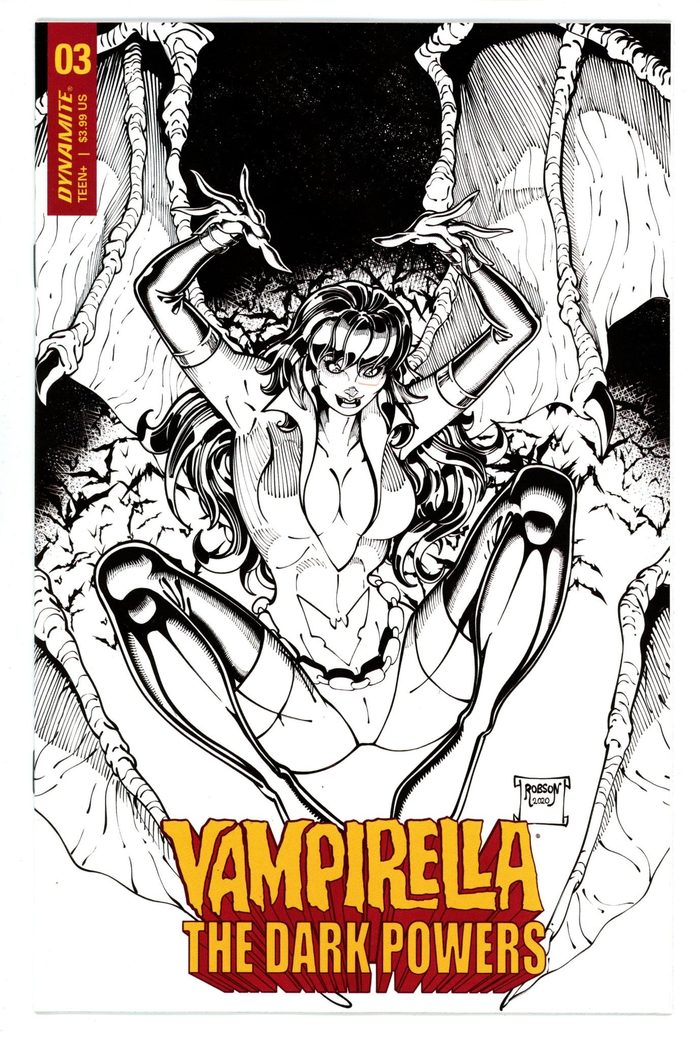 Vampirella: The Dark Powers 3 High Grade (2021) Robson B&W Incentive Variant 