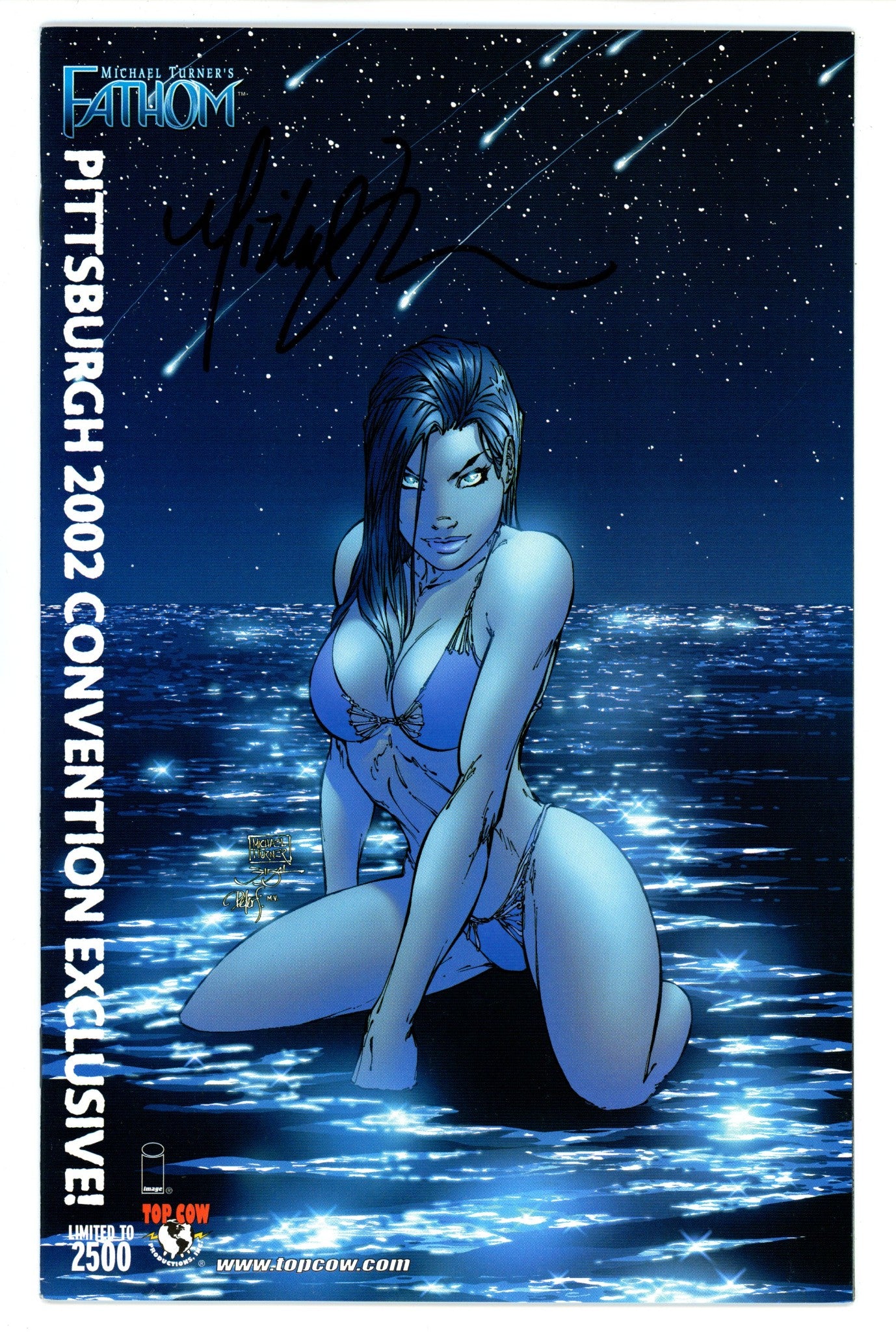 Fathom Vol 1 14 VF+ (8.5) (2002) Turner Exclusive Variant Signed x1 Cover Michael Turner 