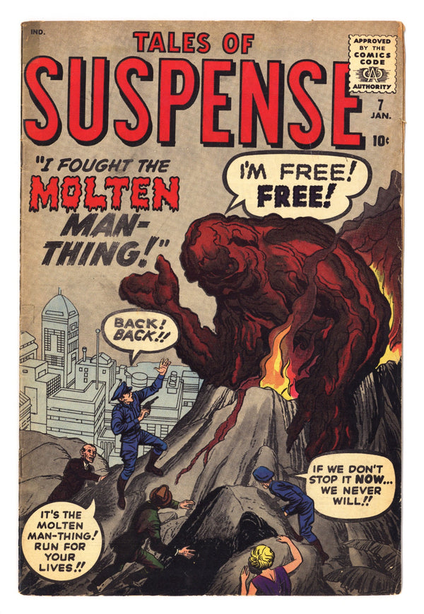 Tales of Suspense Vol 1 7 VG+ (4.5) Tape (1960)