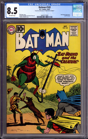Batman Vol 1 143 CGC 8.5 (VF+) Crazy Ed's Collection (1961)