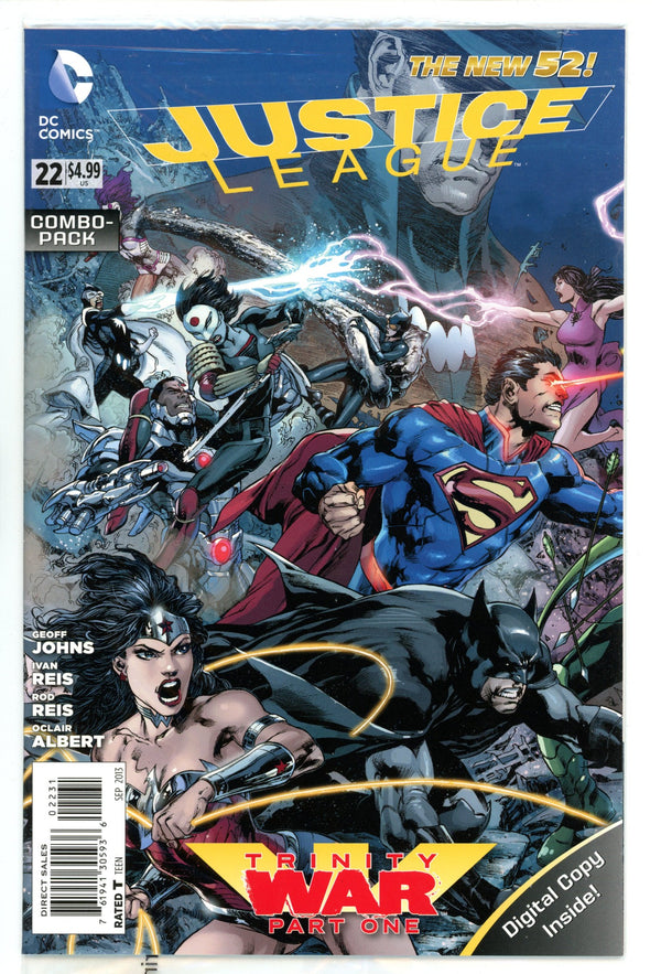 Justice League Vol 1 22 New, Sealed Combo-Pack (2013) Variant