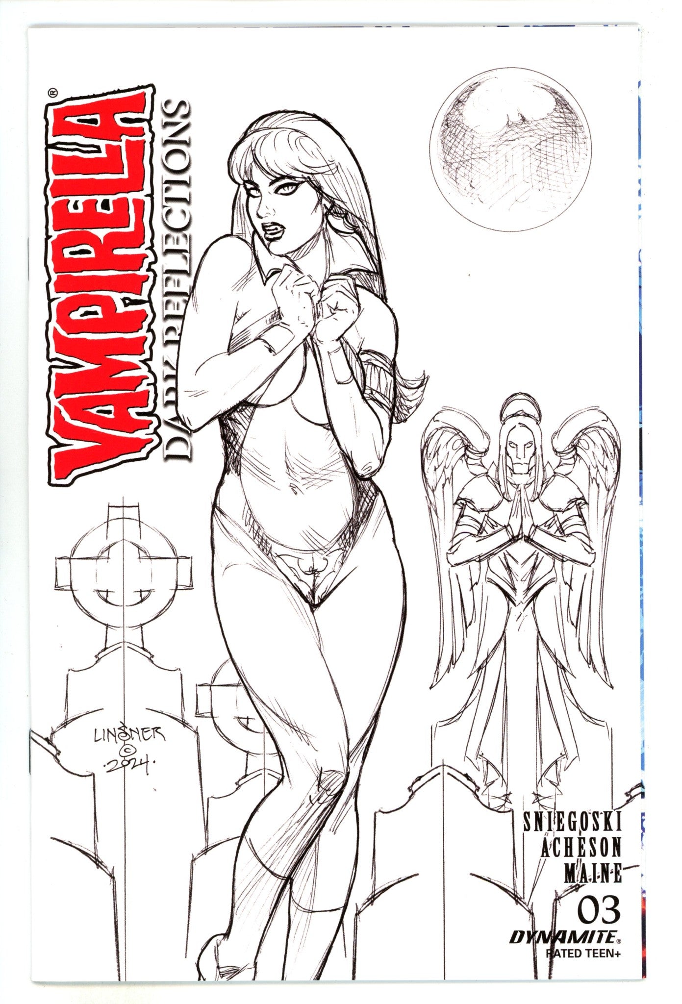 Vampirella: Dark Reflections 3 NM- (9.2) (2024) Linsner Sketch Incentive Variant 