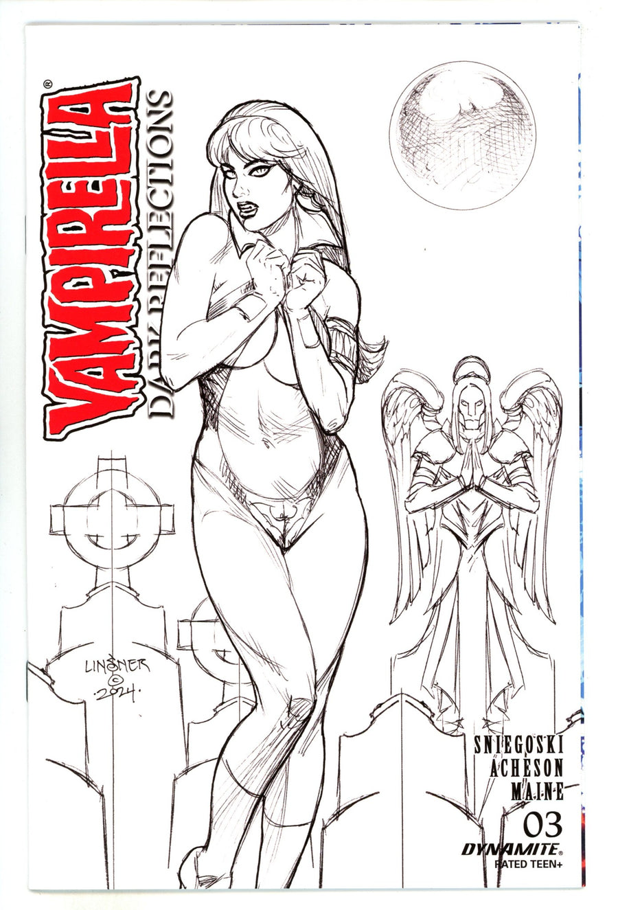 Vampirella: Dark Reflections 3 NM- (9.2) (2024) Linsner Sketch Incentive Variant 