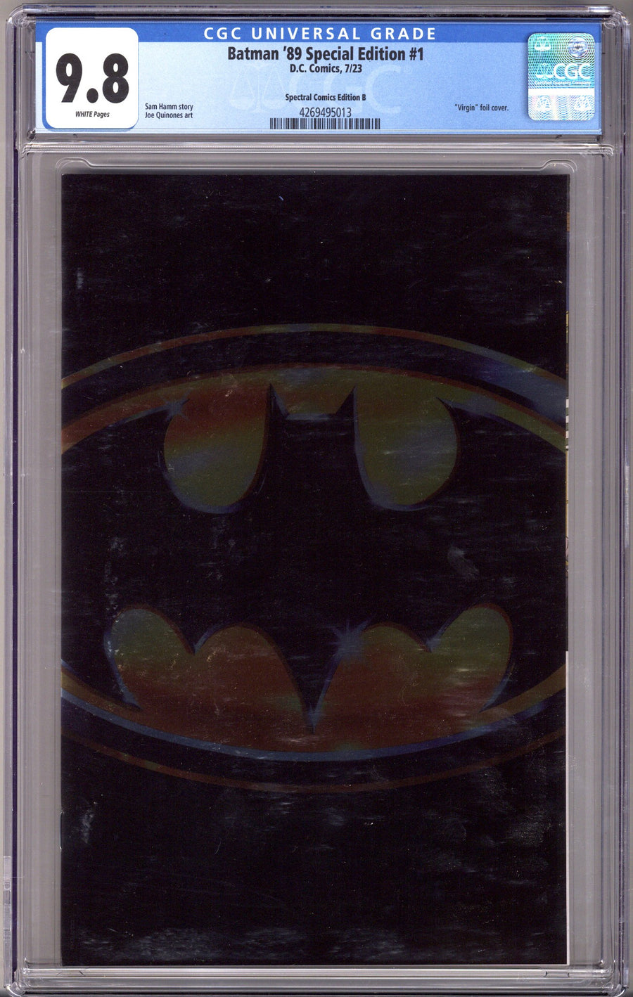 Batman '89 Special Edition 1 CGC 9.8 (NM/M) (2023) Logo Foil Virgin Exclusive Variant
