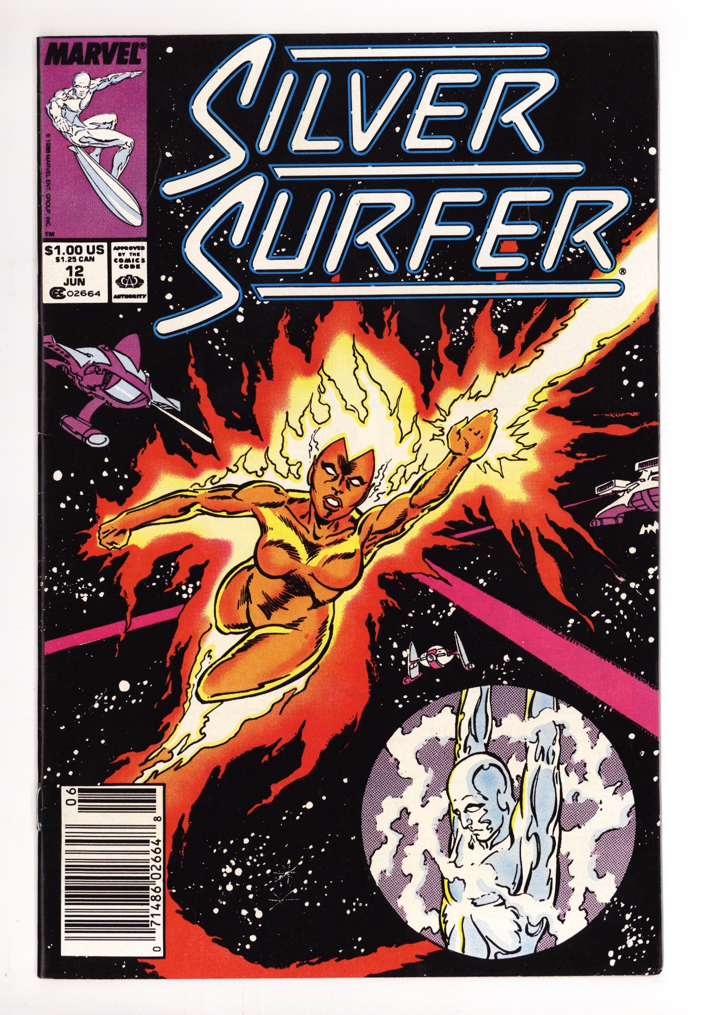 Silver Surfer Vol 3 12 Mid Grade (1988) Newsstand 