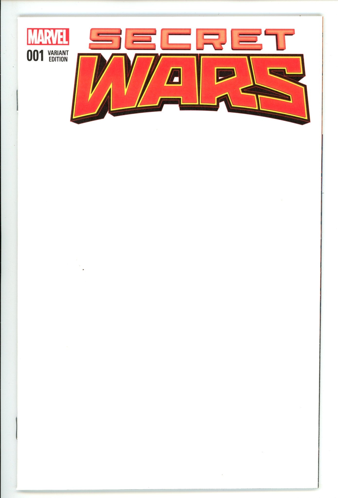 Secret Wars 1 High Grade (2015) Blank Variant 