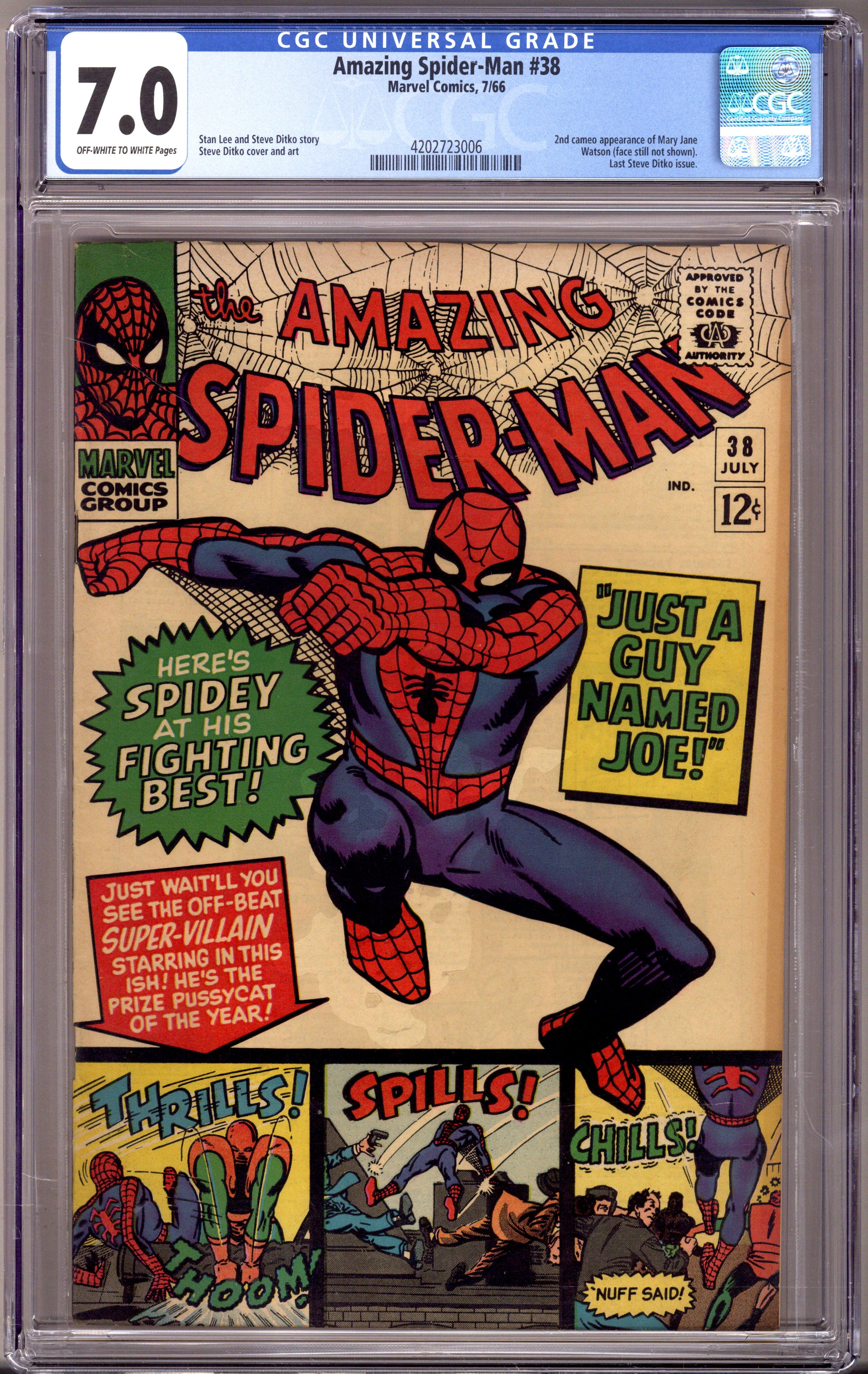 The Amazing Spider-Man Vol 1 38 CGC 7.0 (FN/VF) (1966) 