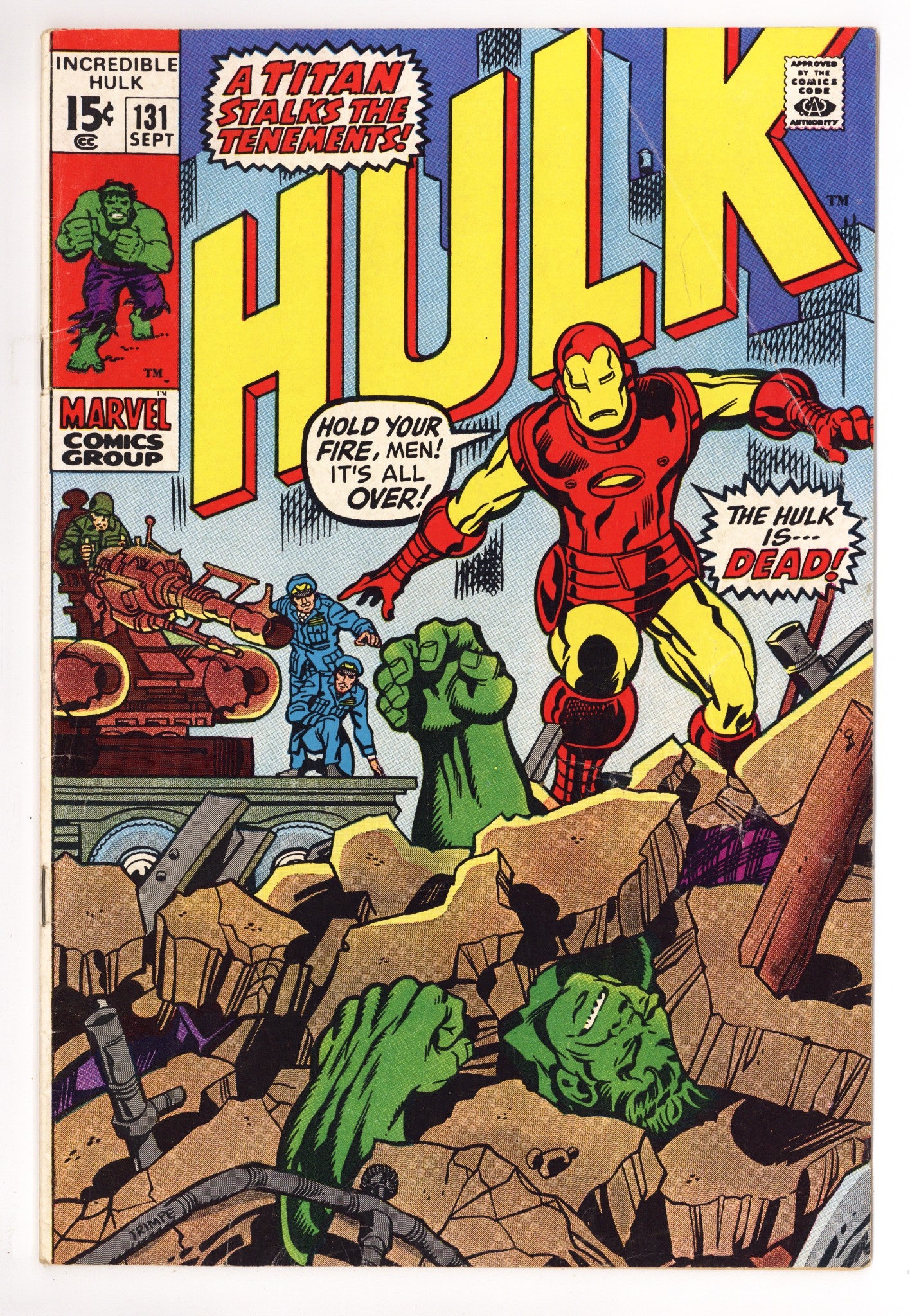 The Incredible Hulk Vol 1 131 VG- (3.5) (1970) 