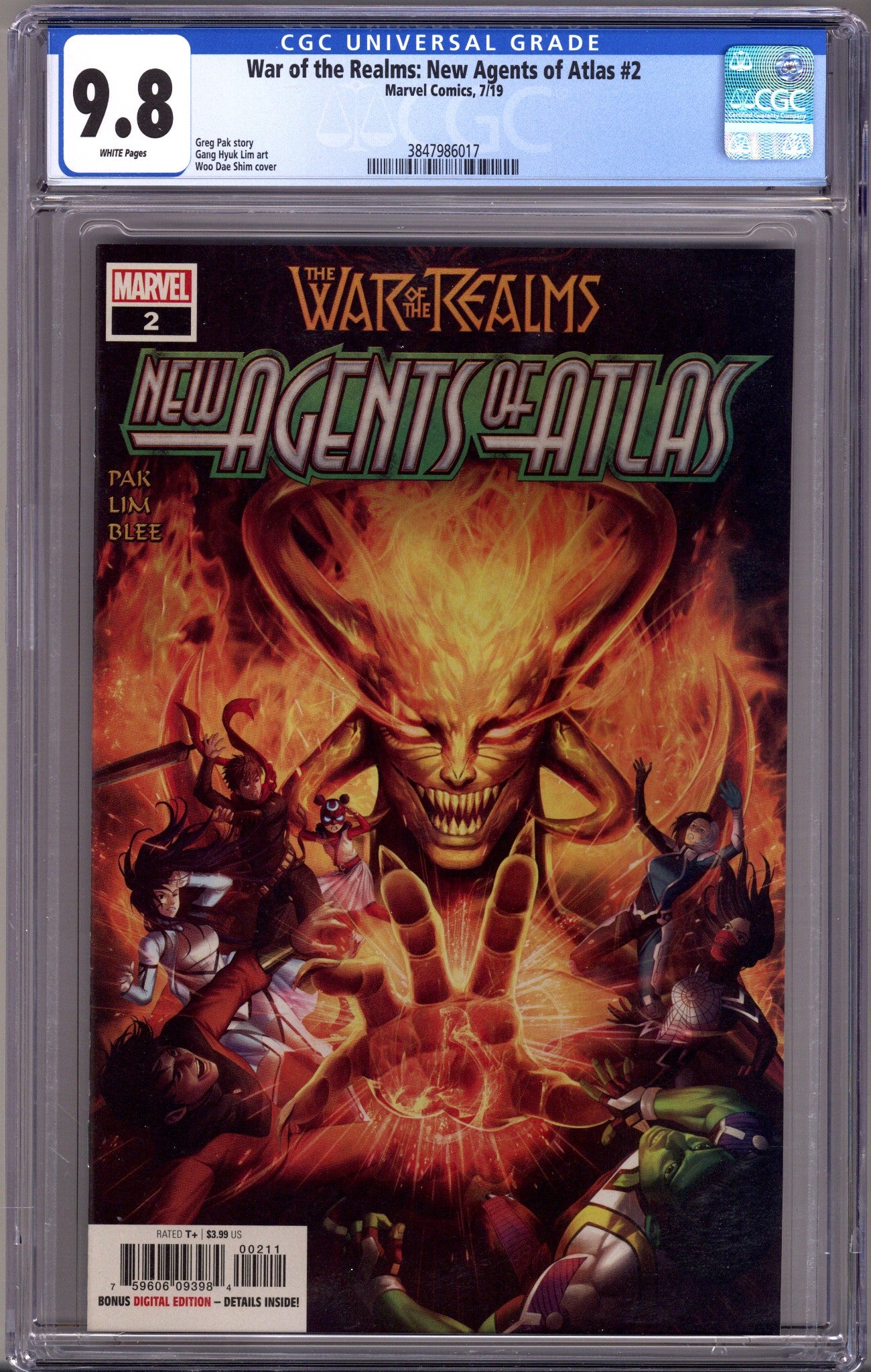 War of the Realms: New Agents of Atlas 2 CGC 9.8 (NM/M) (2019) 