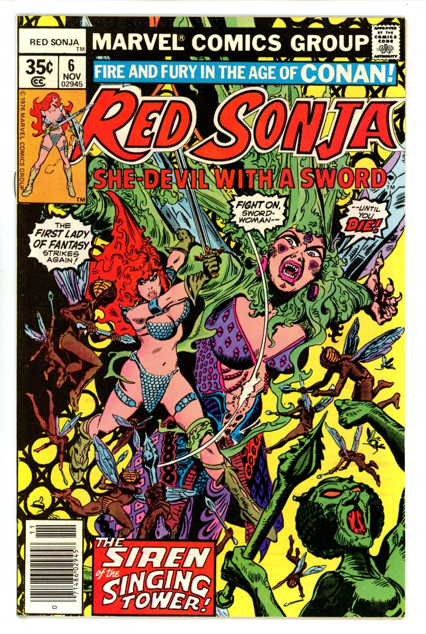 Red Sonja Vol 1 6 NM- (1977)