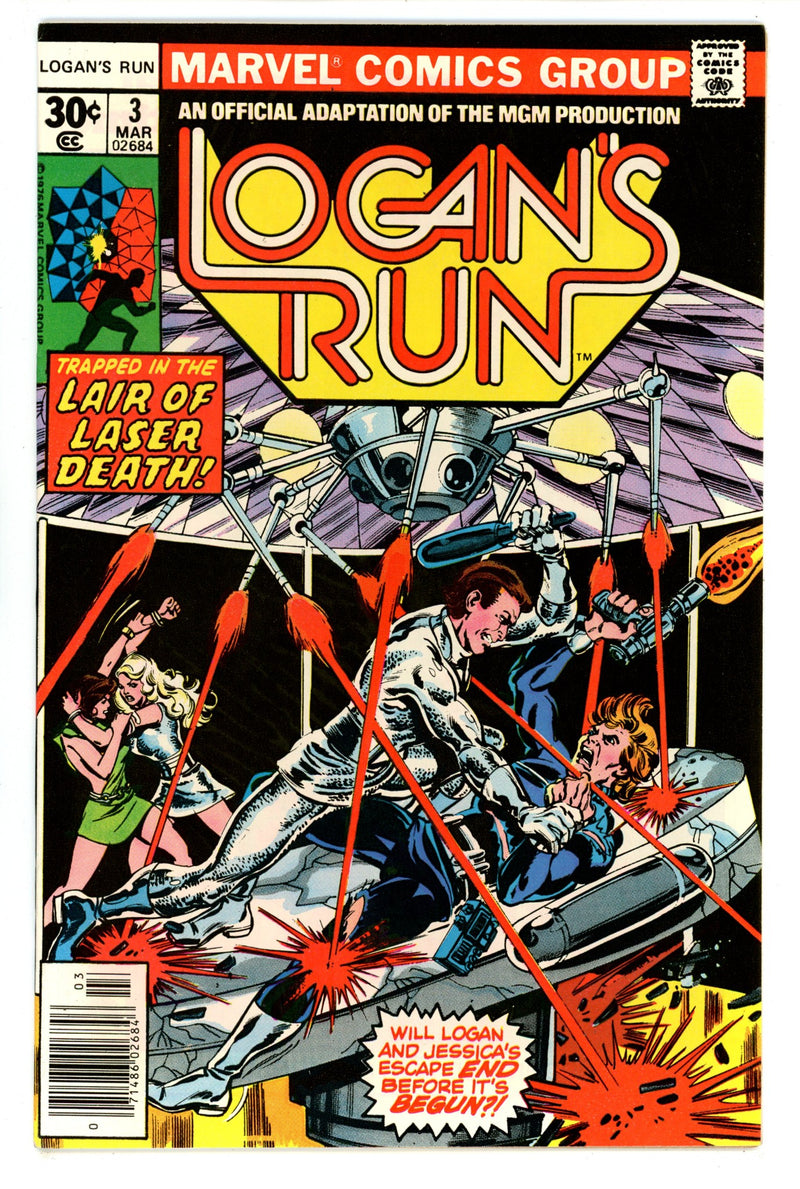 Logan's Run Vol 1 3  NM- (9.2)  (1977)   