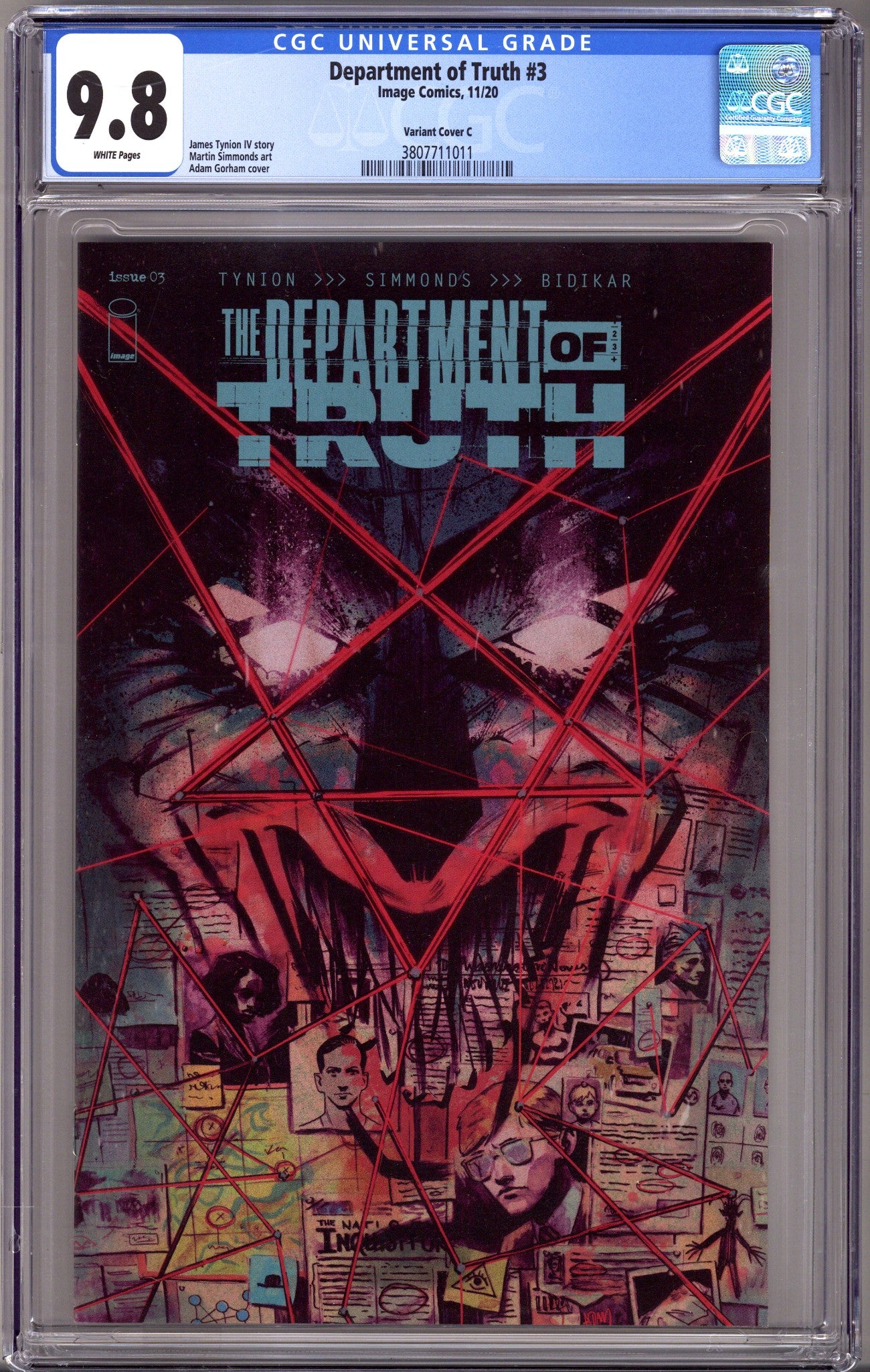 The Department of Truth 3 CGC 9.8 (NM/M) (2020) Simmonds Variant 