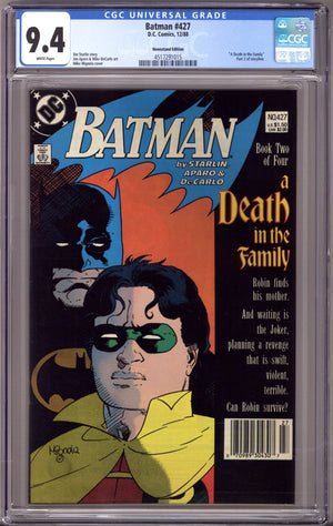 Batman Vol 1 427 CGC 9.4 (NM) (1988) Newsstand