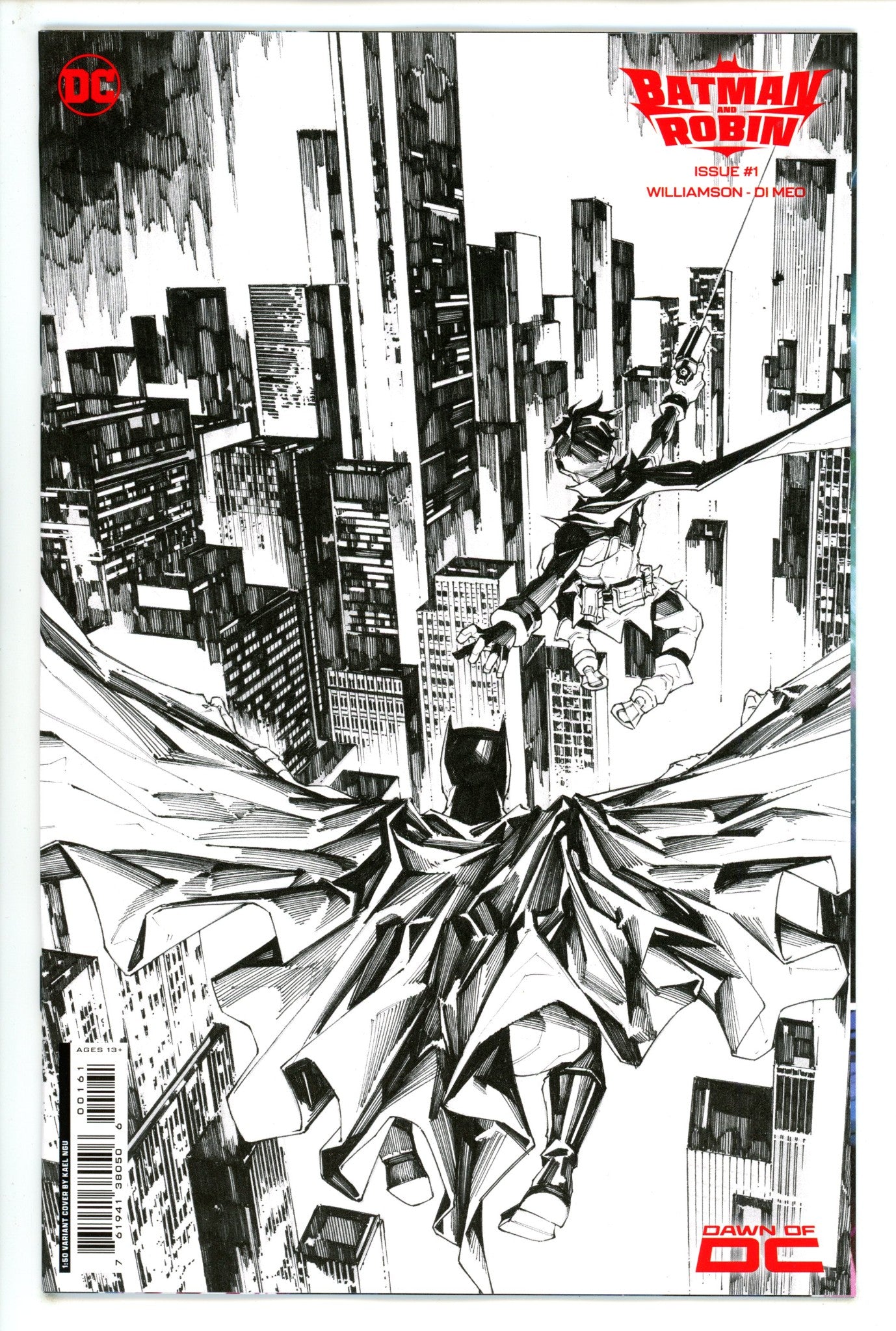 Batman And Robin Vol 3 1 Ngu B&W Incentive Variant NM+ (2023)