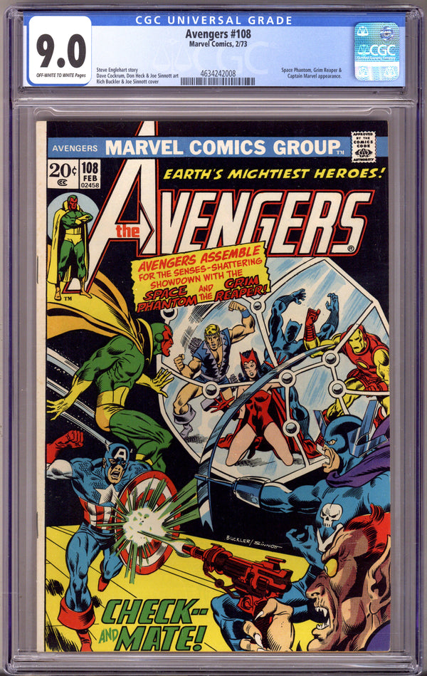 The Avengers Vol 1 108 CGC 9.0 (VF/NM) (1973)