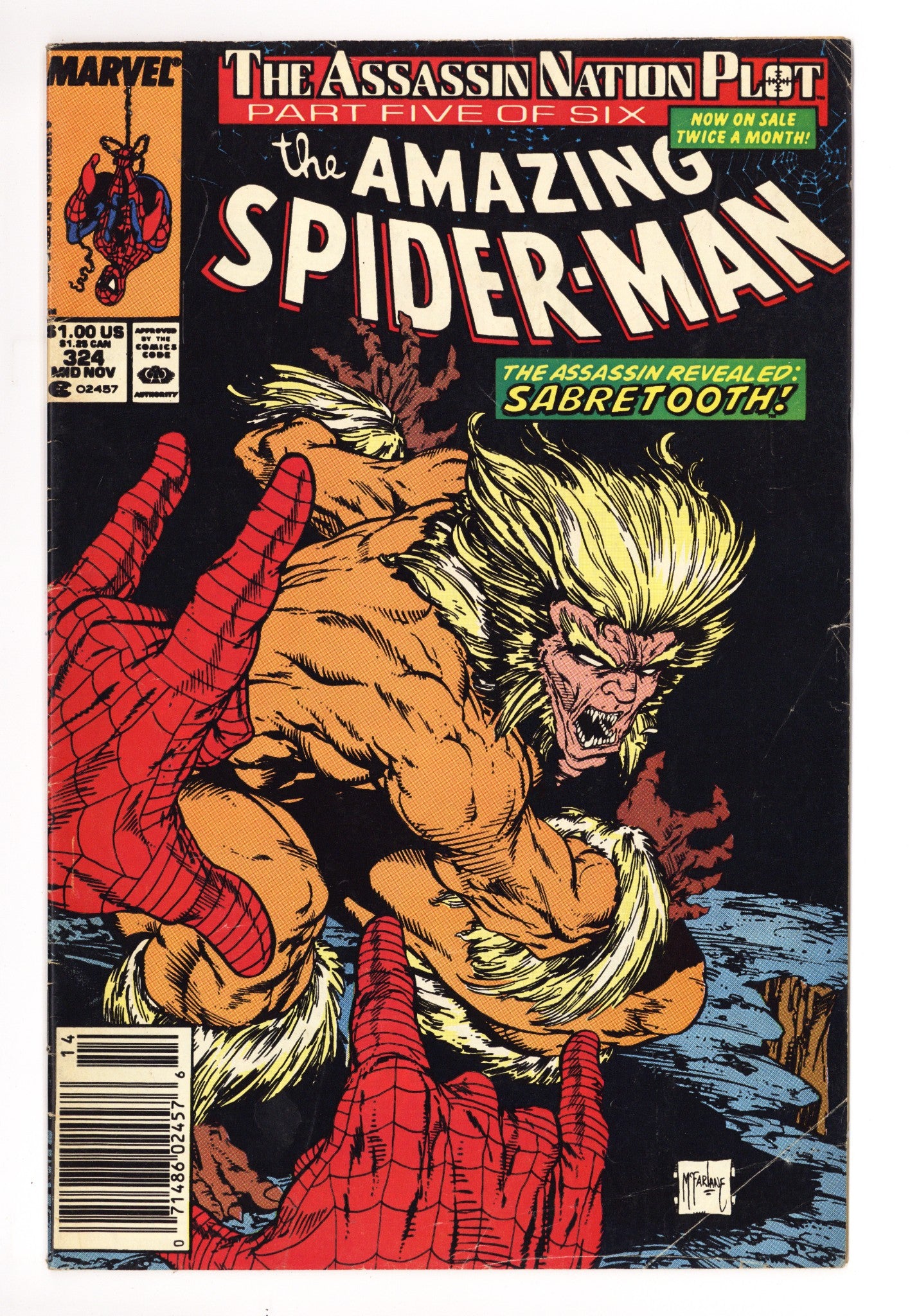 The Amazing Spider-Man Vol 1 324 Low Grade (1989) Newsstand 