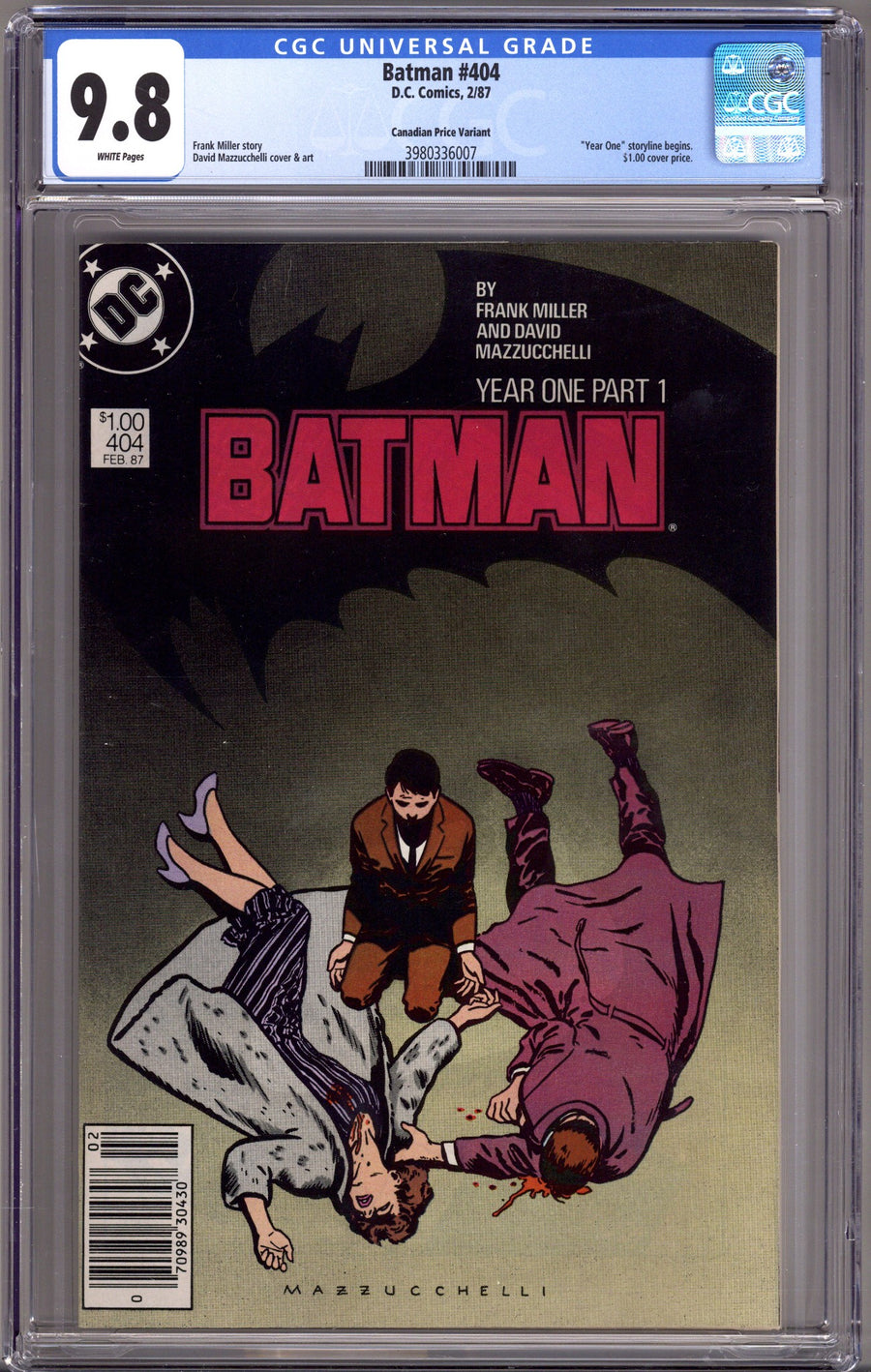 Batman Vol 1 404 CGC 9.8 (NM/M) (1987) Canadian Price Variant 