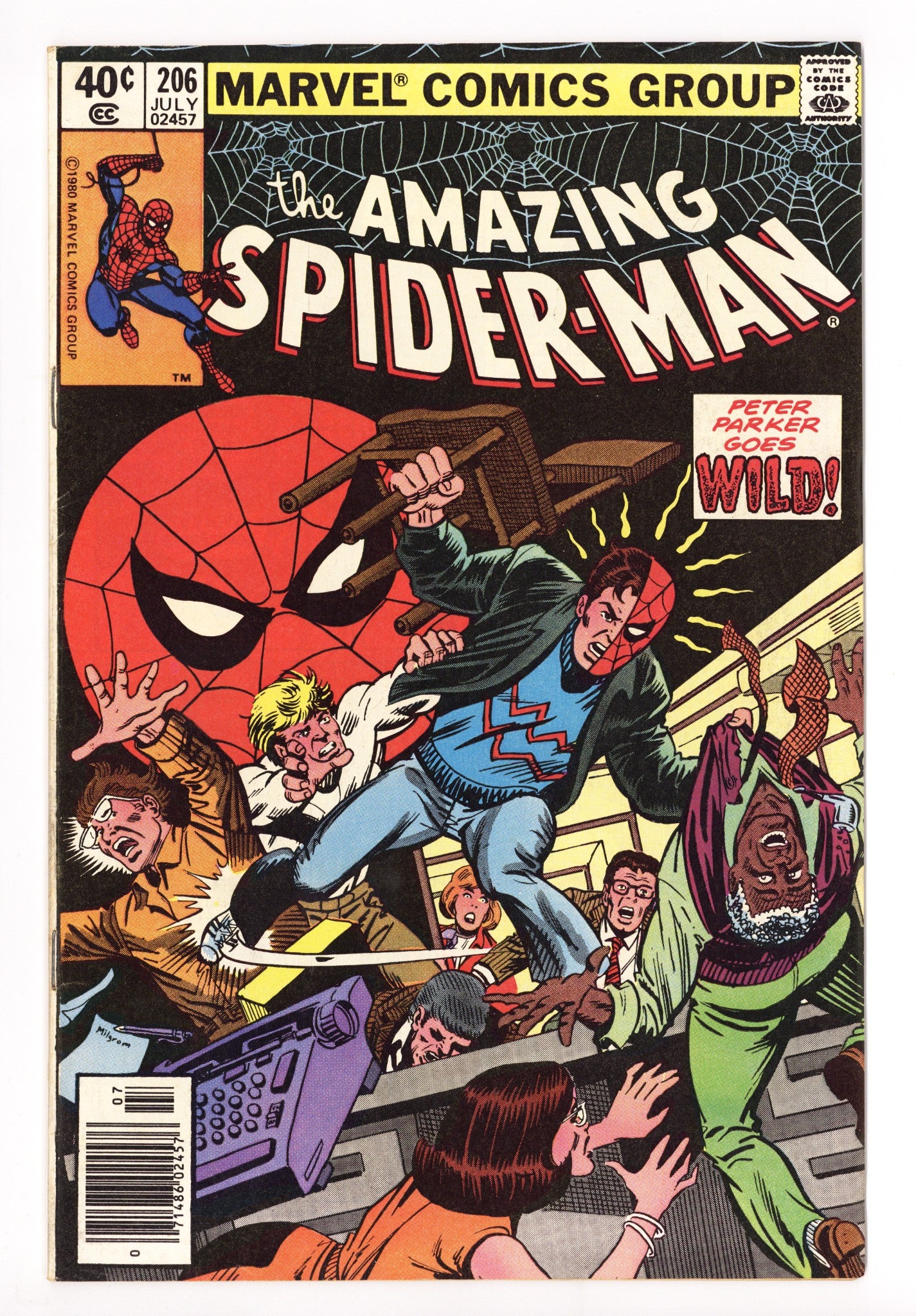 The Amazing Spider-Man Vol 1 206 FN+ (6.5) (1980) Newsstand 