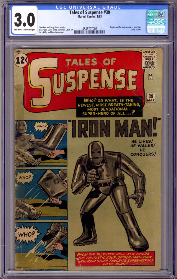 Tales of Suspense Vol 1 39 CGC 3.0 (GD/VG) (1963) 