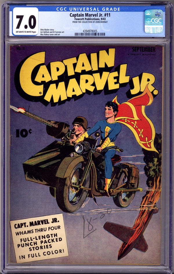 Captain Marvel Jr. 11 CGC 7.0 (FN/VF) (1943)
